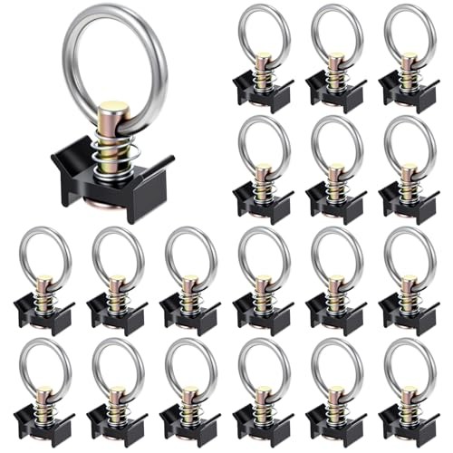 18 Pack Single Stud Fitting for L Track – Heavy-Duty 4000LB Capacity,