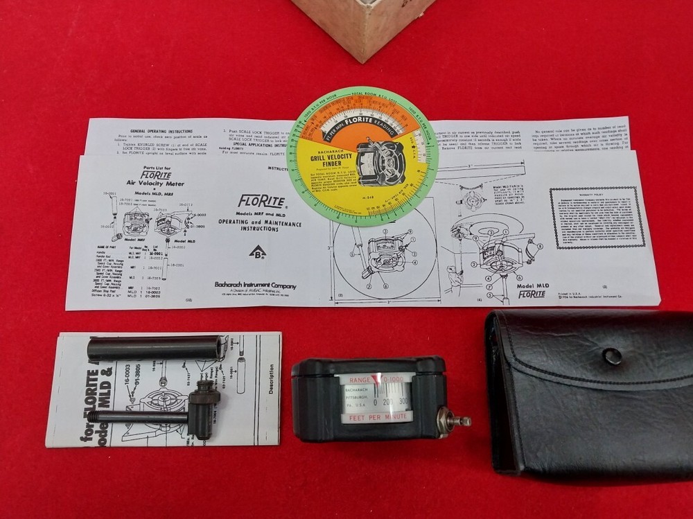 BACHARACH FLORITE Air Velocity Meter Models MRF and MLD