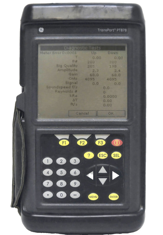 GE Panametrics PT878 Handheld Ultrasonic Flowmeter