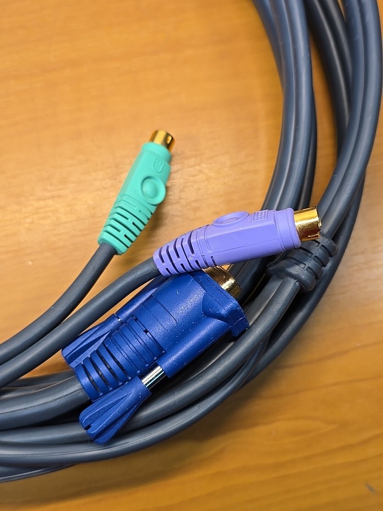 Micro-Lite Bonded All-in-One PS/2, VGA KVM Cable 6 ft. Pre-owned