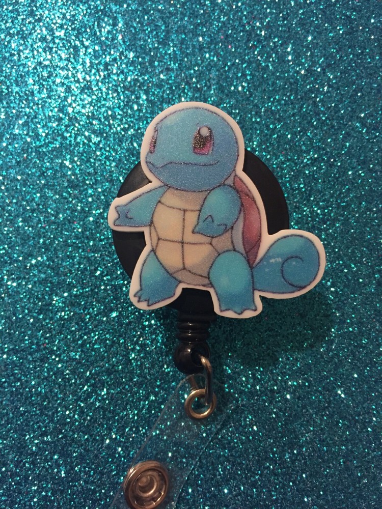 Squirtle Inspired Retractable Badge Reel Holder