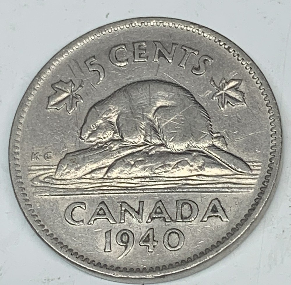 # C5980     CANADA   COIN,     5  CENTS   1940