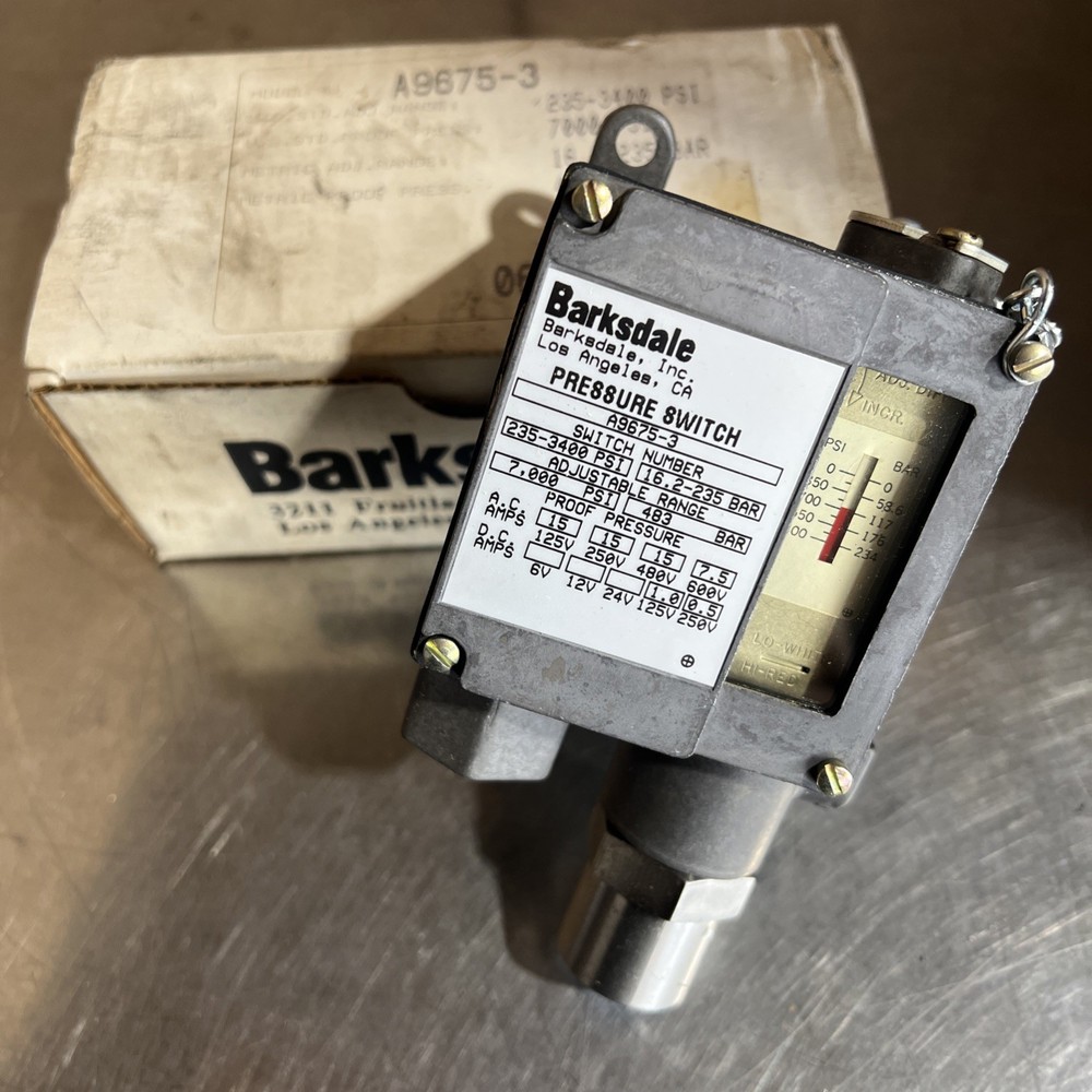 Barksdale AS675-3 Pressure Switch Nos Surplus