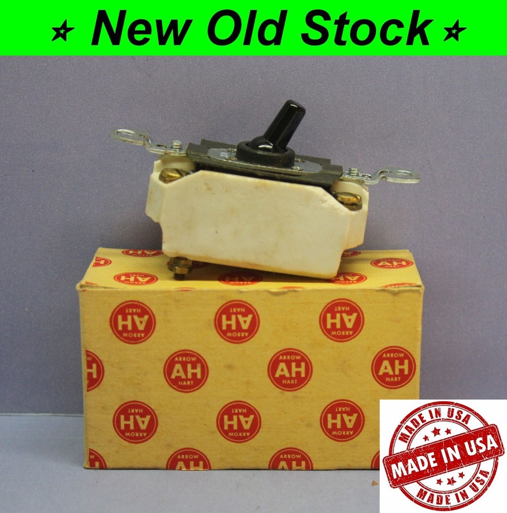 ⚡ Vintage Toggle Bat Stick Handle Switch, Double-Pole Double-Throw DPDT A-H&H