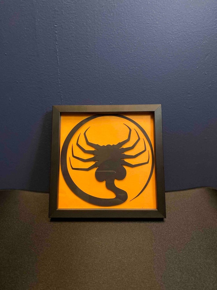 Framed Face sucker paper art (Alien)