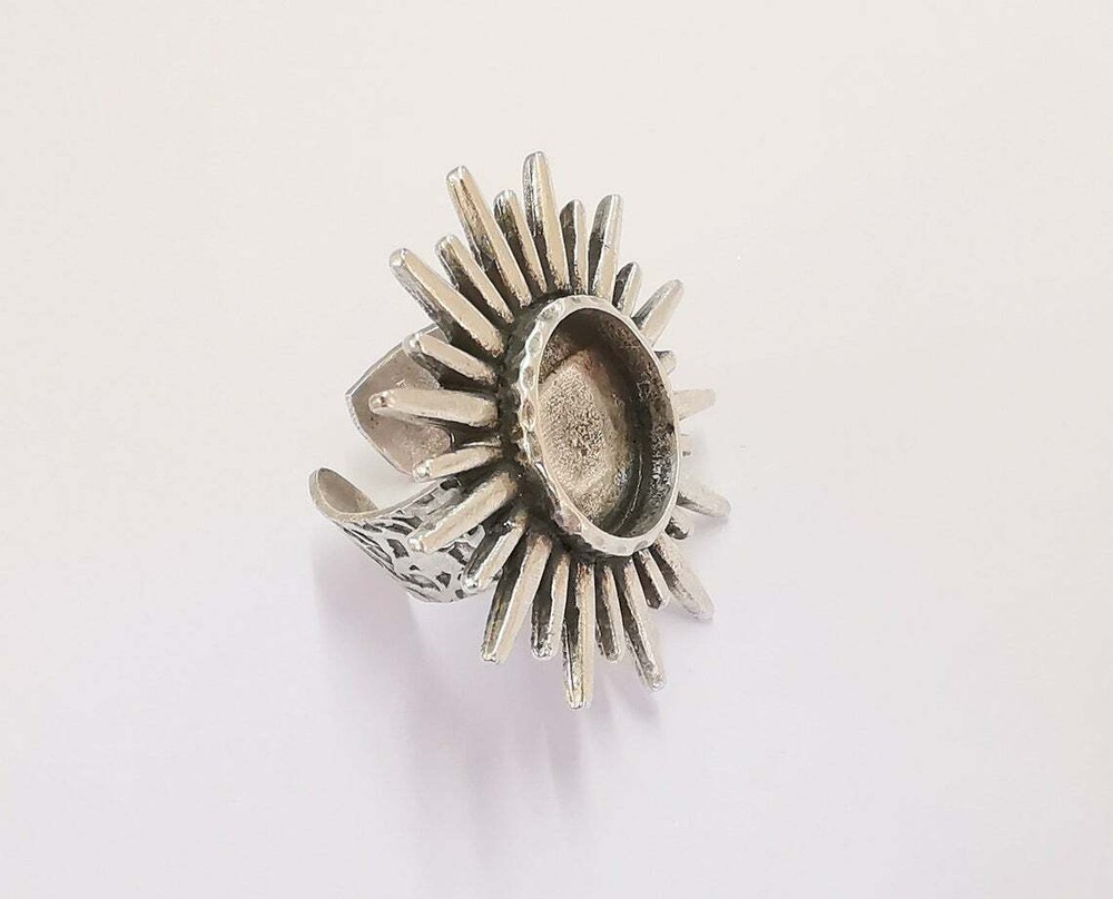 Sun Ring Blank Setting Textured Base Bezel inlay Adjustable (16mm bezel) G24414