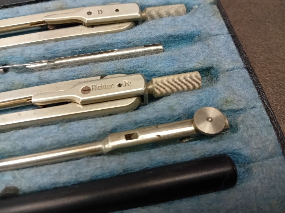 Vintage E.O.Richter & Co Precision Technical Drawing Set D-VII