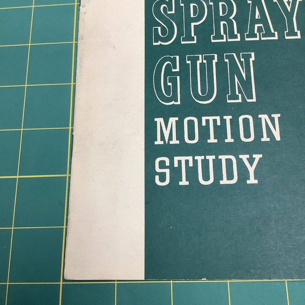 1954 Devilbiss Co. Spray Gun Motion Study Manual Spray Gun Guide