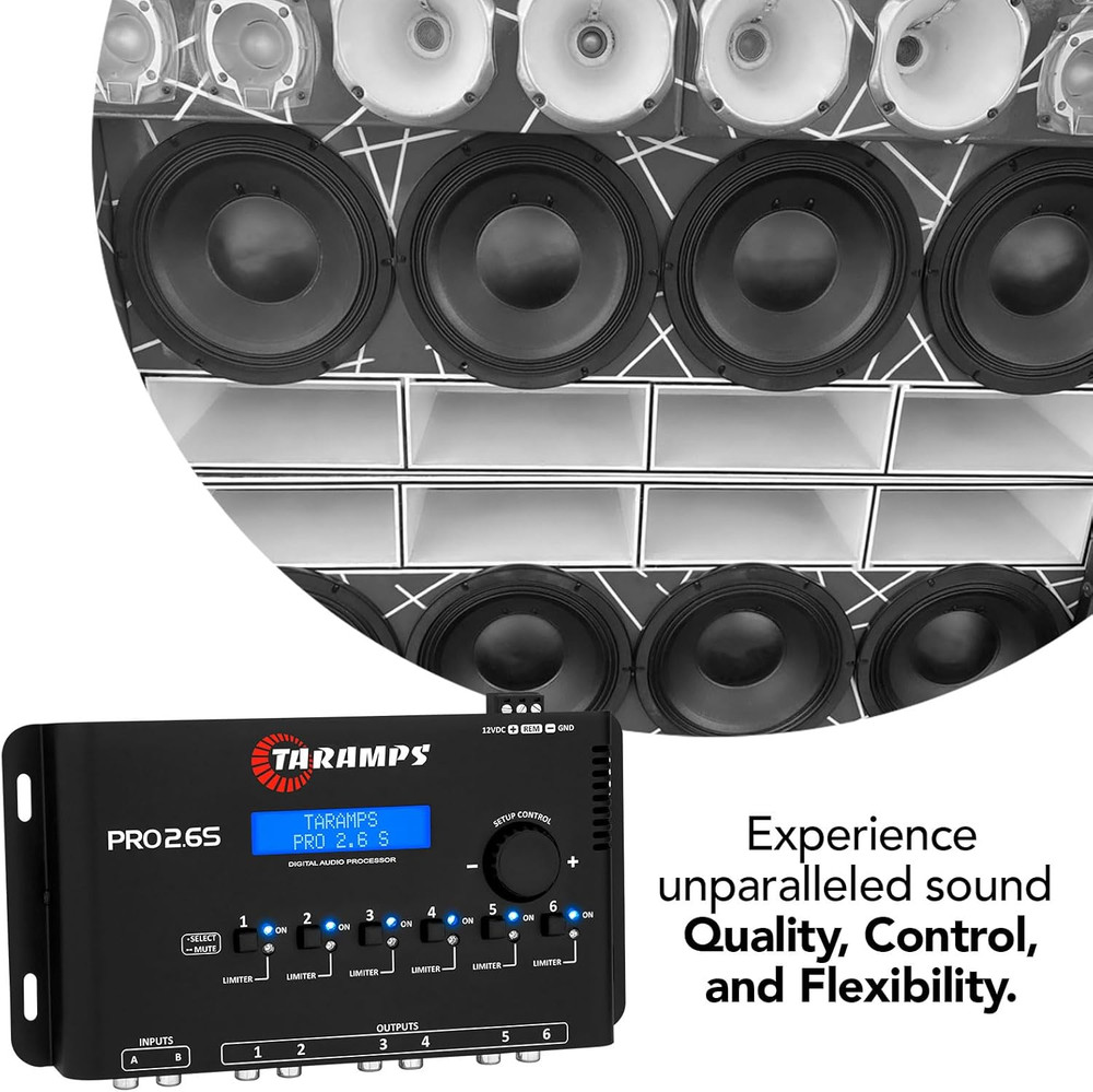 Pro 2.6S Digital Signal Processor Equalizer 3-Band Graphic Equalization 6 Channe