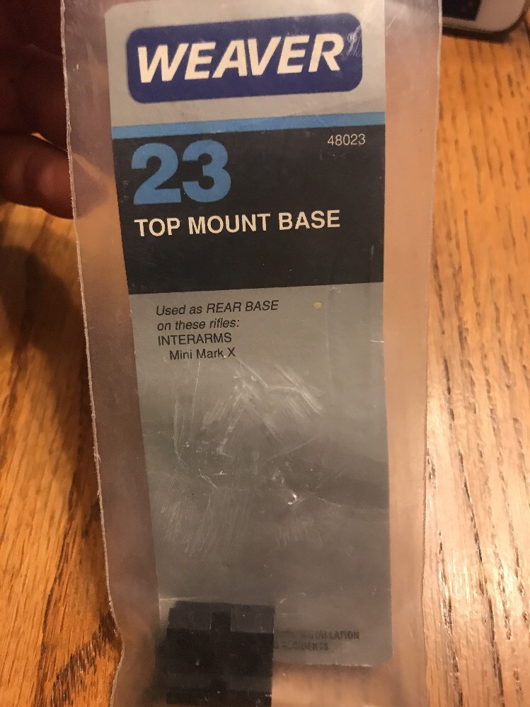 Weaver Mount 23 Top Mount Base 48023 Gloss Ships N 24hrs