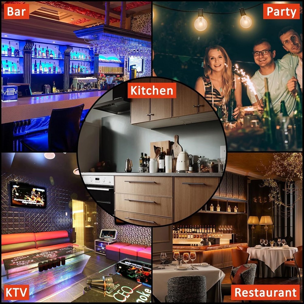 2 Layers Acrylic LED Lighted Bar Shelf Display Wine Racks 30'' With App Control