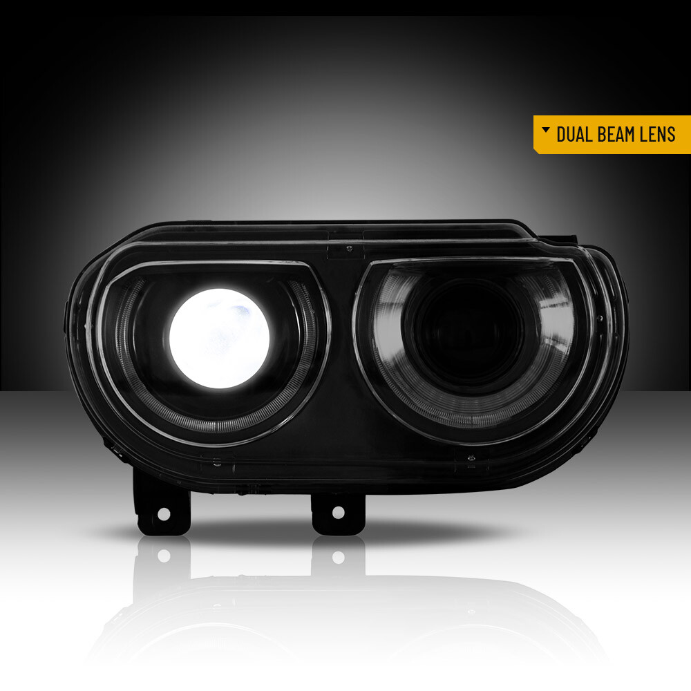 VLAND For Dodge Challenger SXT RT SRT 2008-2014 Projector Headlights Assembly
