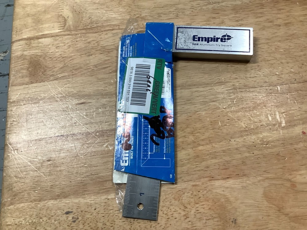 Empire 122M Heavy Duty True Blue Try Square, 20-cm