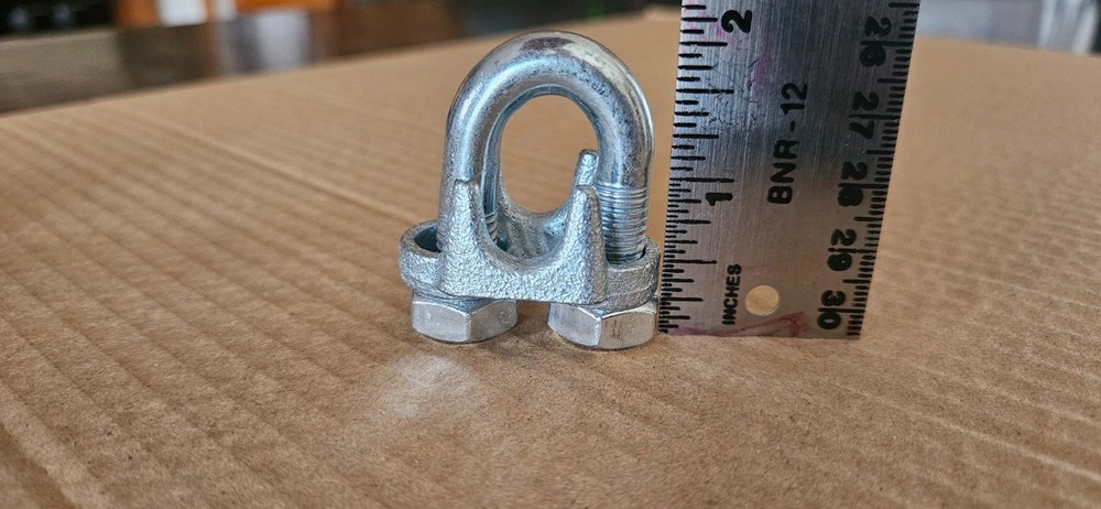 3/8" Wire Rope Cable Clamp Galvanized 6 pc set.