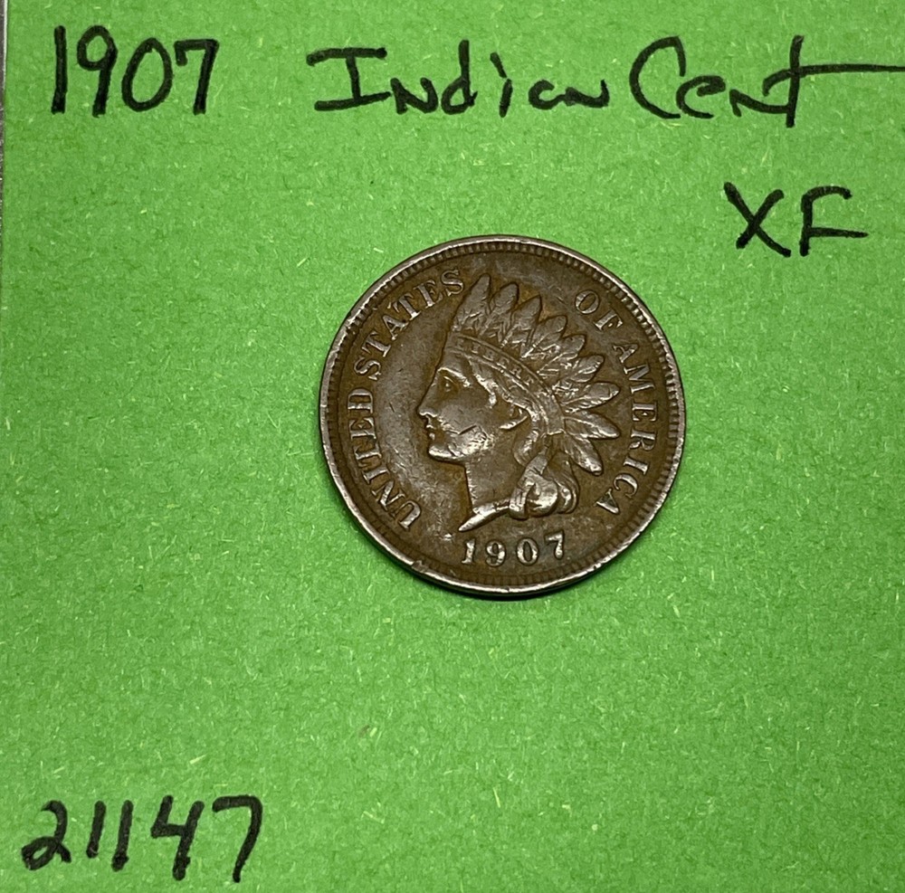 1907 Indian Head Cent / Penny 1c Xf Extra Fine
