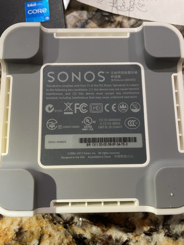Sonos Bridge Wireless HiFi System - Tested - No Power Adapter, Box Only