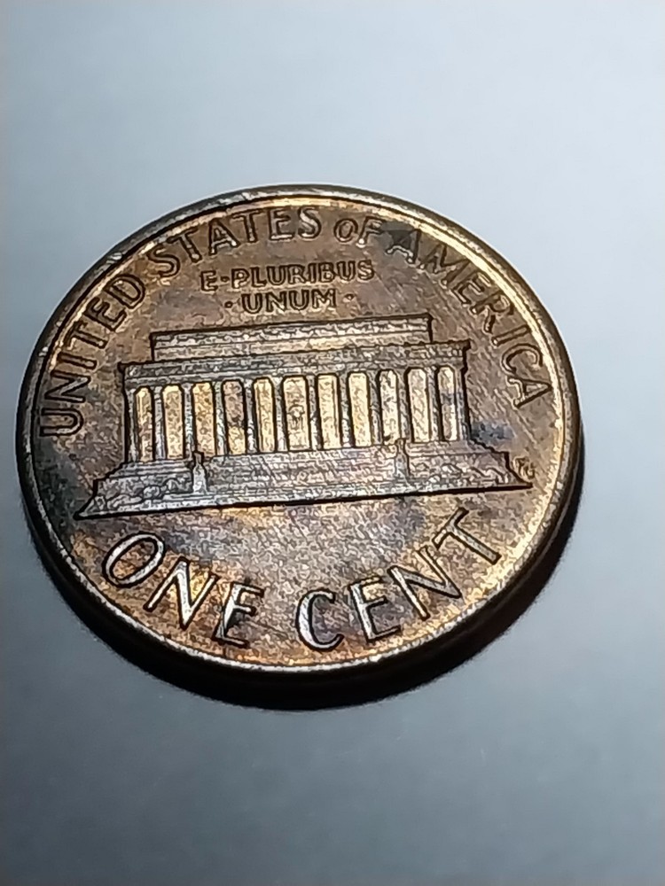 1988 P Error Lincoln Memorial Cent. Reverse Die Cracks.