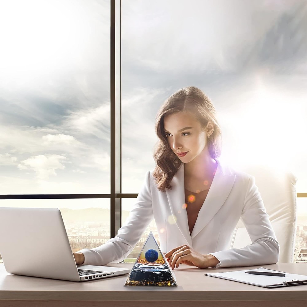 DRTMLY Orgone Crystal Pyramid, Lapis Lazuli Multi-colored-