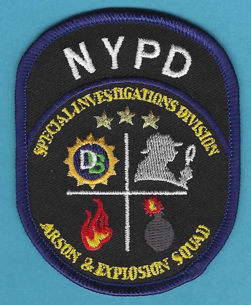 NYPD NEW YORK CITY POLICE SID ARSON & EXPLOSION SQUAD PATCH