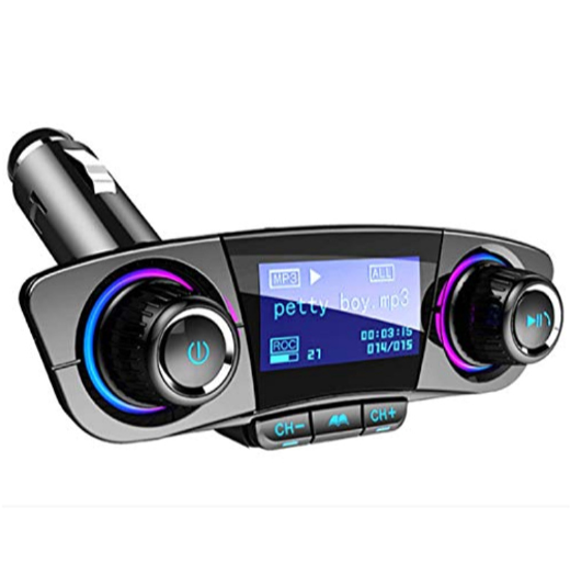 Bluetooth 4.0 FM Transmitter AUX 1.3in LED Screen Modulator Handsfree Car Kit