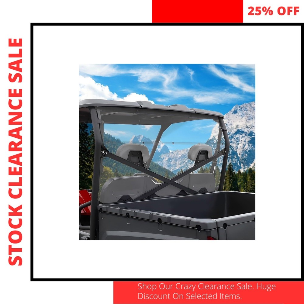 Utility Vehicle Rear Window Panel Cover
