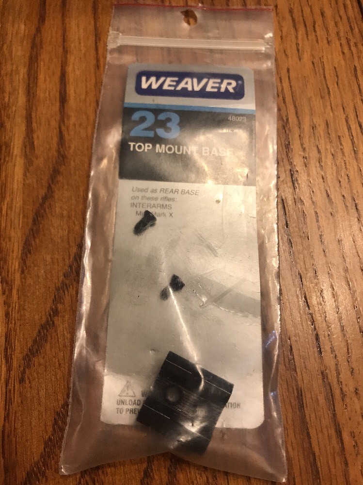 Weaver Mount 23 Top Mount Base 48023 Gloss Ships N 24hrs