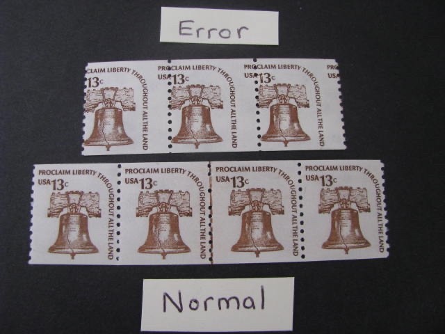 US Stamp Scott # 1618 Misperf. Error..Free International Shipping!