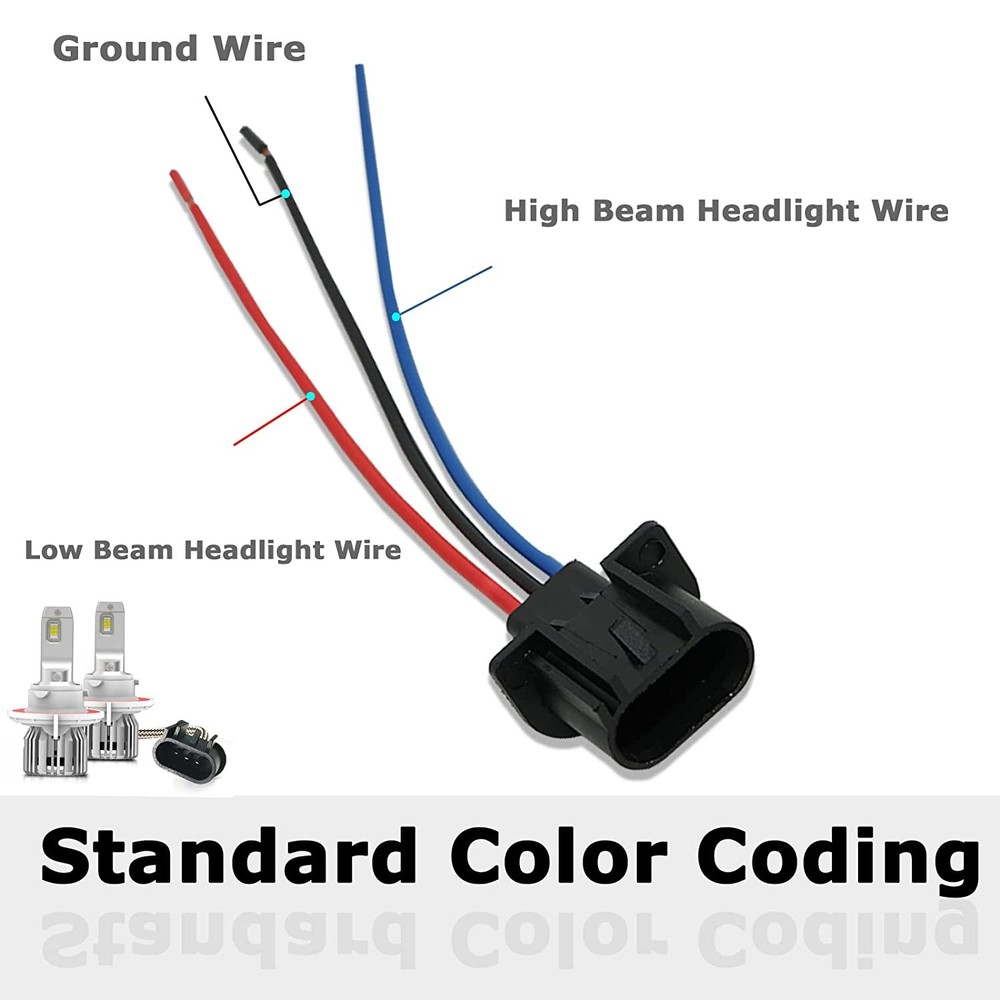 For 2006-2019 Mitsubishi Eclipse H13 9008 Headlight Bulb Wire Harness Connector