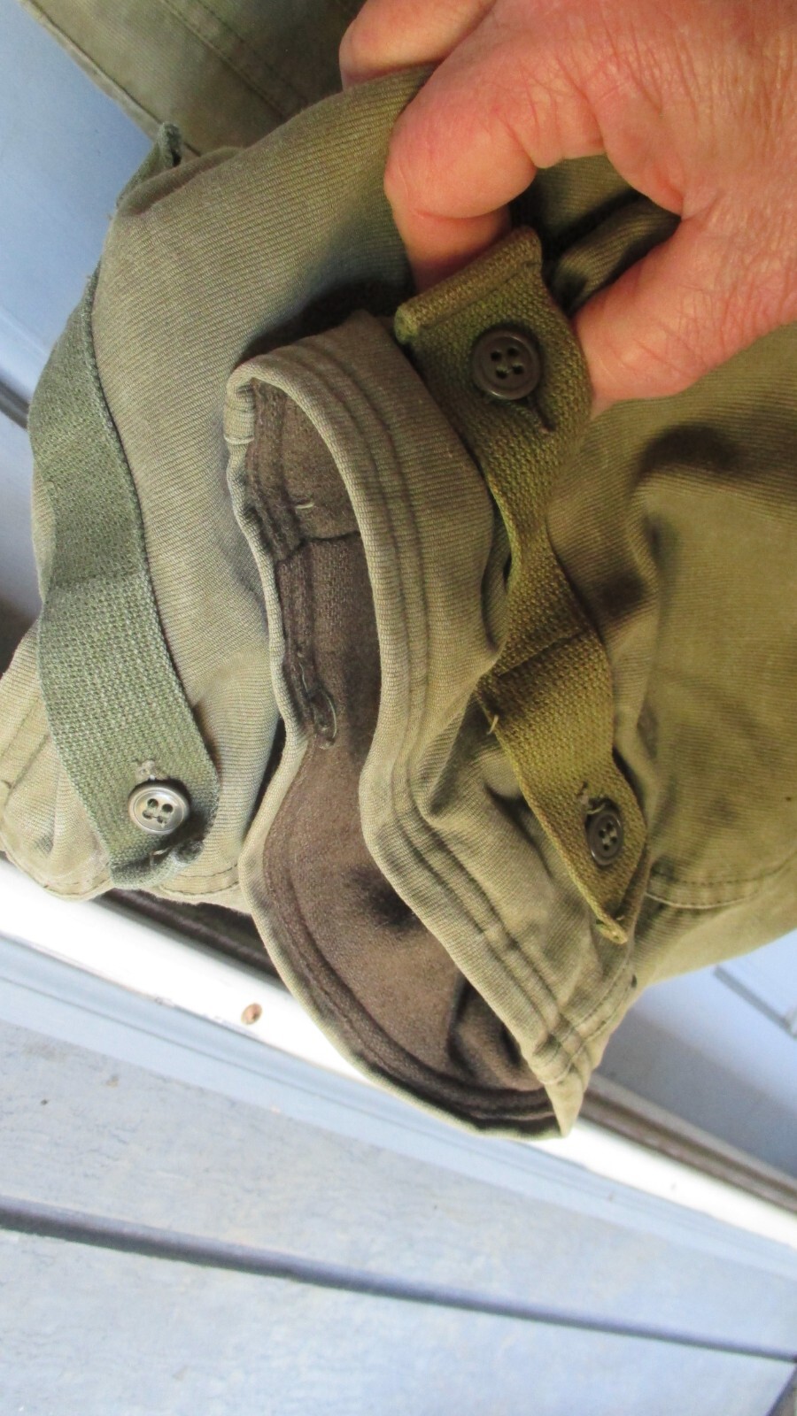 VTG US Navy Men's Wool Lined Deck Bib Overalls Green Size Large-51853