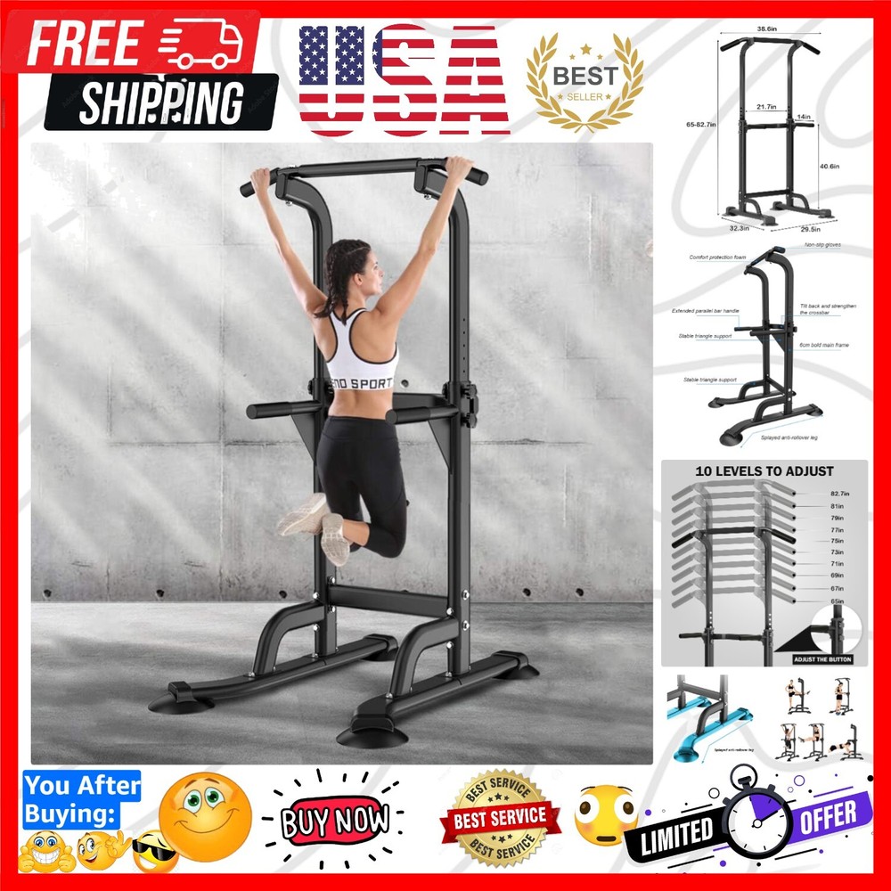 Multi-functional Power Tower for Strength Training - Supports Up to 330 lbs