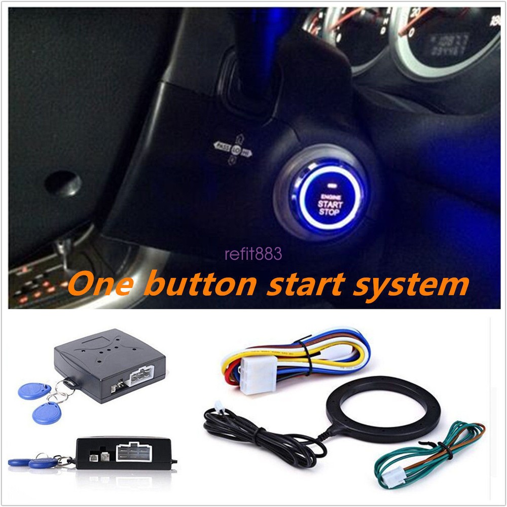 Car SUV Engine Push Start Button RFID Lock Ignition Starter Driving Security Kit