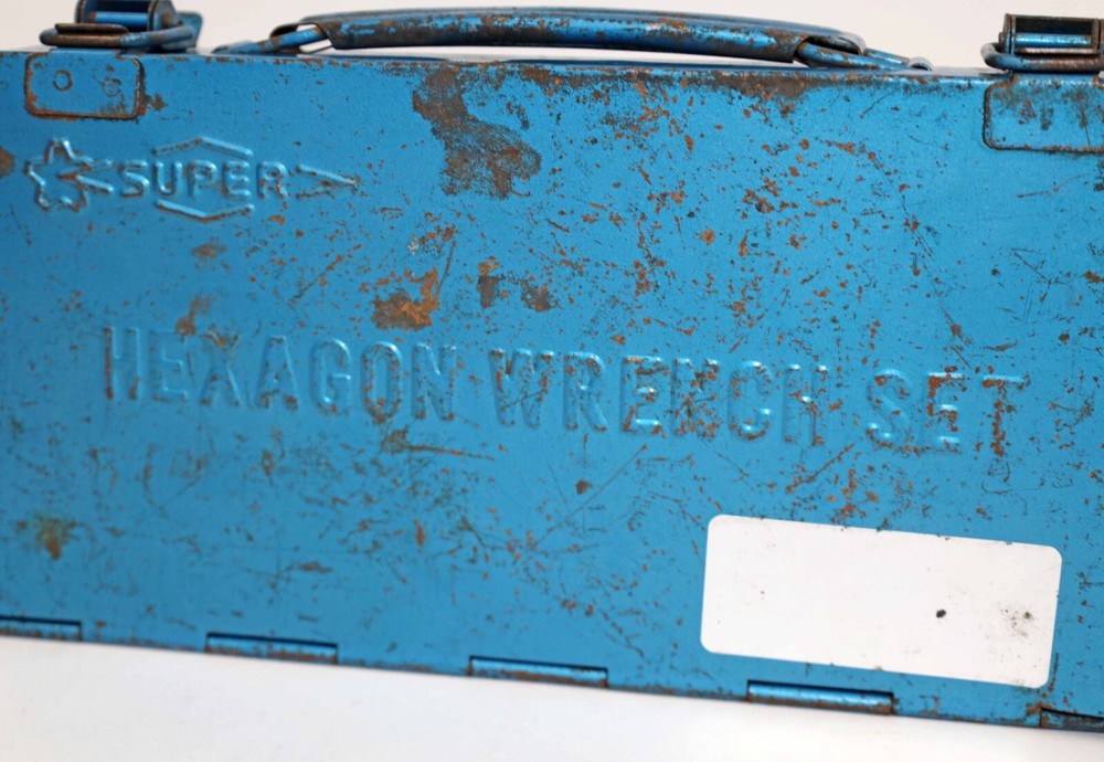 SuperTool Tool Box Case Storage old Japan Box of Hexagonal Wrench Set