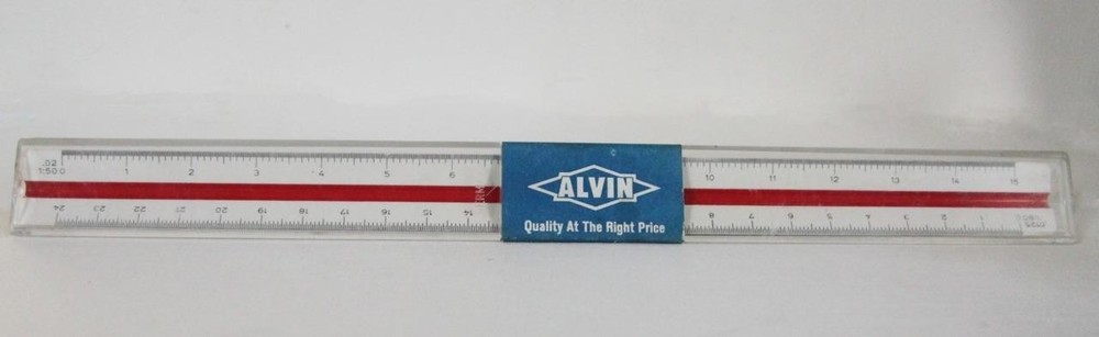 Alvin 247P Metric Triangular Drafting Scale Ruler (30 cm / 11.81"). Germany