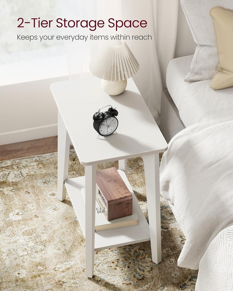 Collection Side Table 2-Tier Small Rectangular End Table 11.8 x 18.9 x