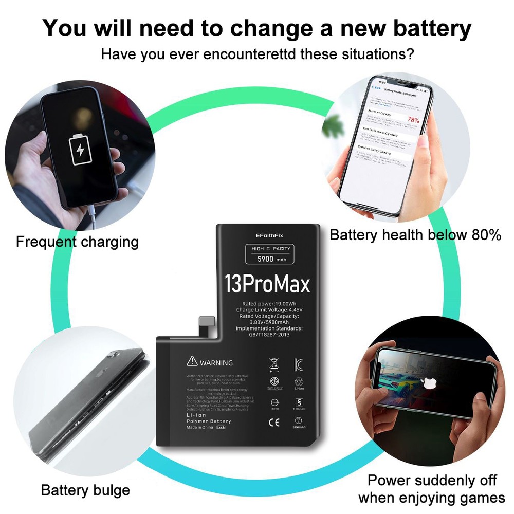 5900mAh OEM Internal Replacement Battery For iPhone 13 Pro Max Premium Quality