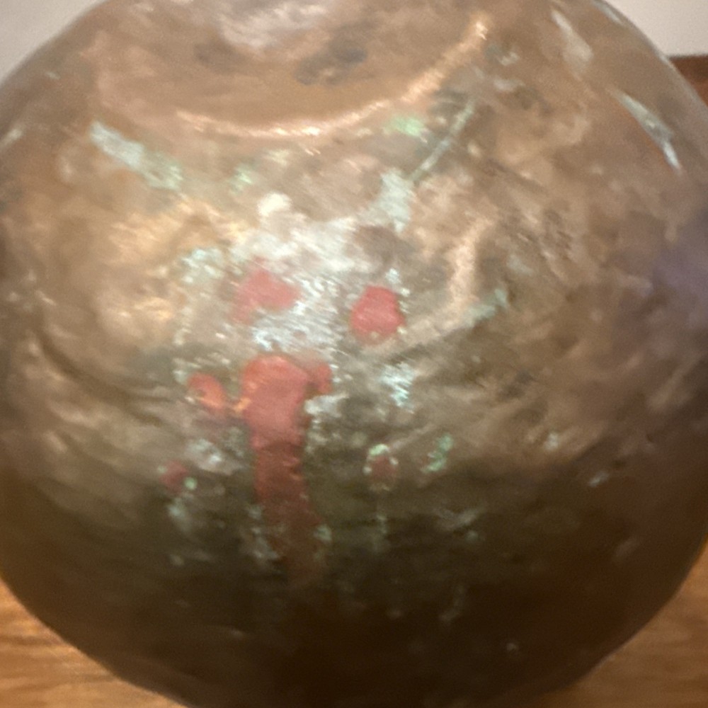Vintage Hammered Copper Hanging Planter Pot Only 6 x 6”