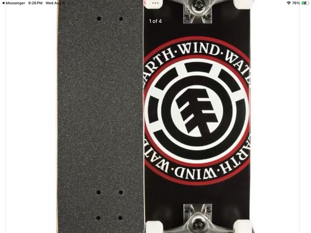 Element Seal High Quality Complete Skateboard Black 7.75”