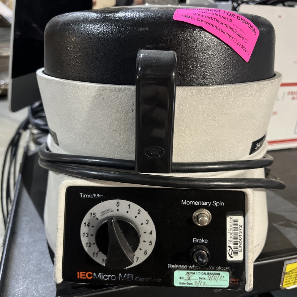 IEC MICRO MB MICROHEMATOCRIT CENTRIFUGE