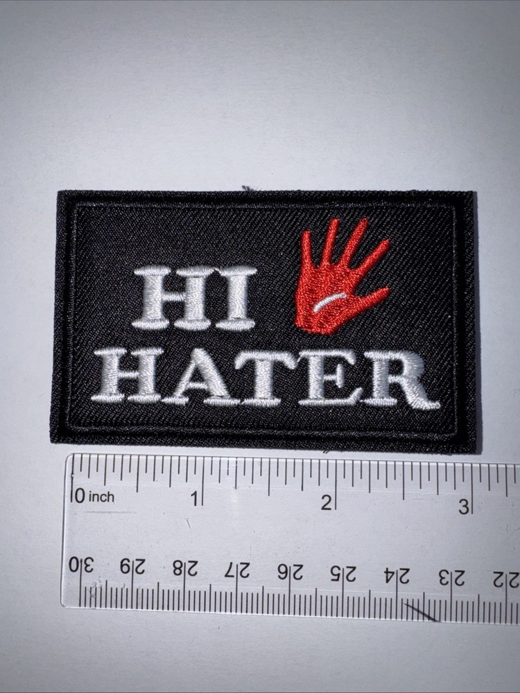 HI 5 Five HATER Morale Patch Hook and Loop Patch