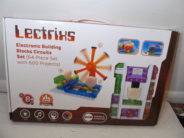 Lectrixs 64-Piece Electronic Building Blocks Circuits Set w 600 Projects Age 8+
