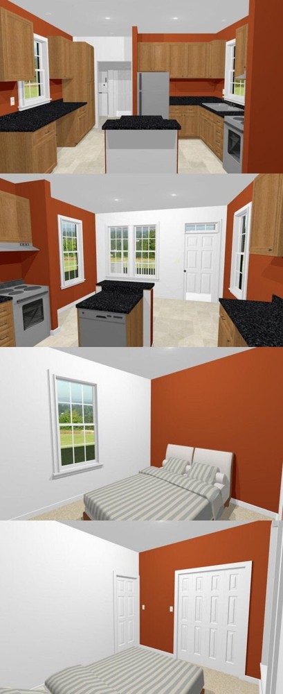 14x32 Tiny House -- 447 sq ft -- PDF FloorPlan -- Model 1P