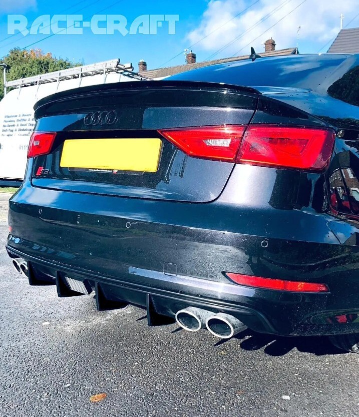 For" Audi S3 Saloon 8V 2.0 TSI Diffuser Extensions,DIFFUSER FINS,PRE FACELIFT