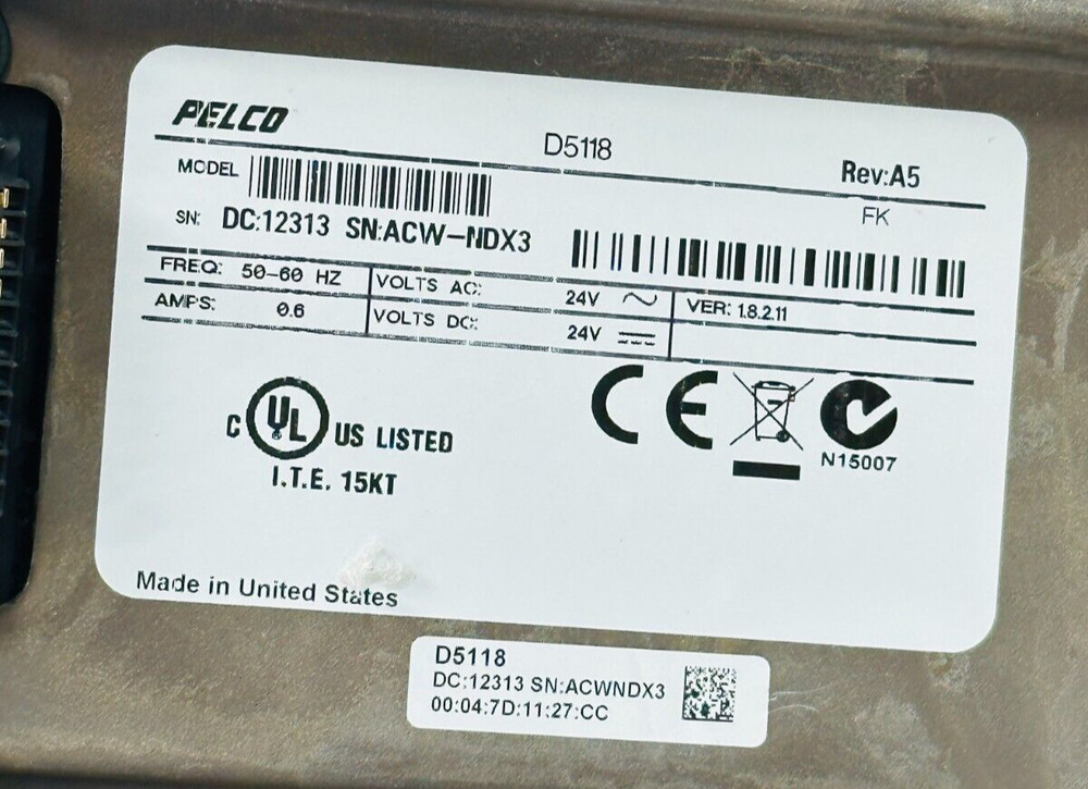 Pelco B5-PG-E/D5118 Dome Security surveillance Camera - FREE SHIPPING