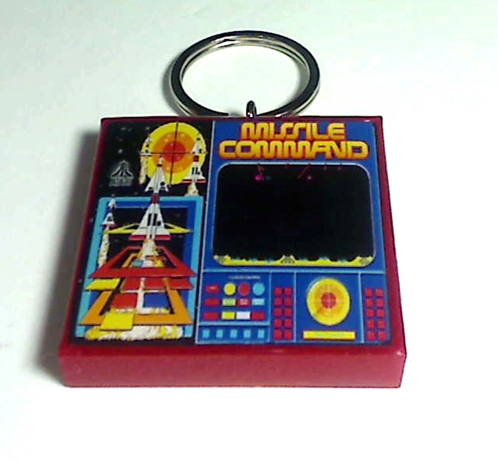 Missile Command Arcade Coin Door accessory Keychain
