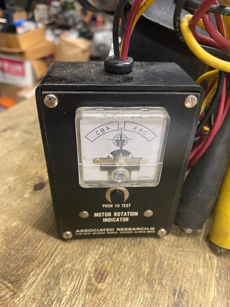 Vtg Electronics Associated Research Motor rotation Phase Sequence Indicator Set!