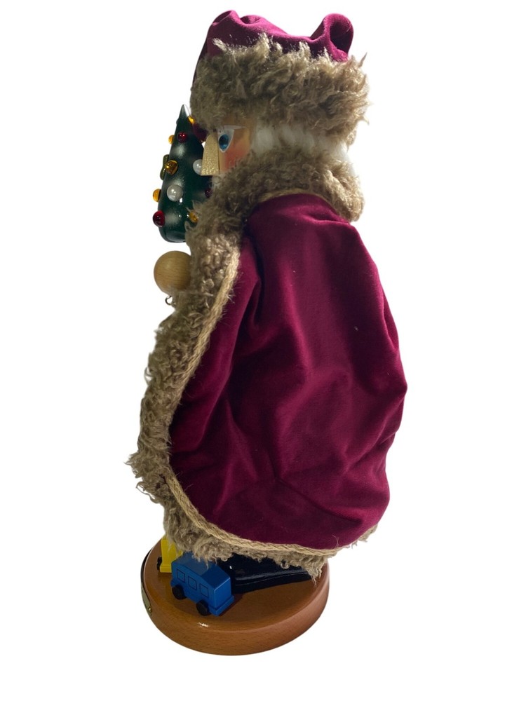 Steinbach Christmas Pickle Nutcracker Santa Holding Tree 17.5"