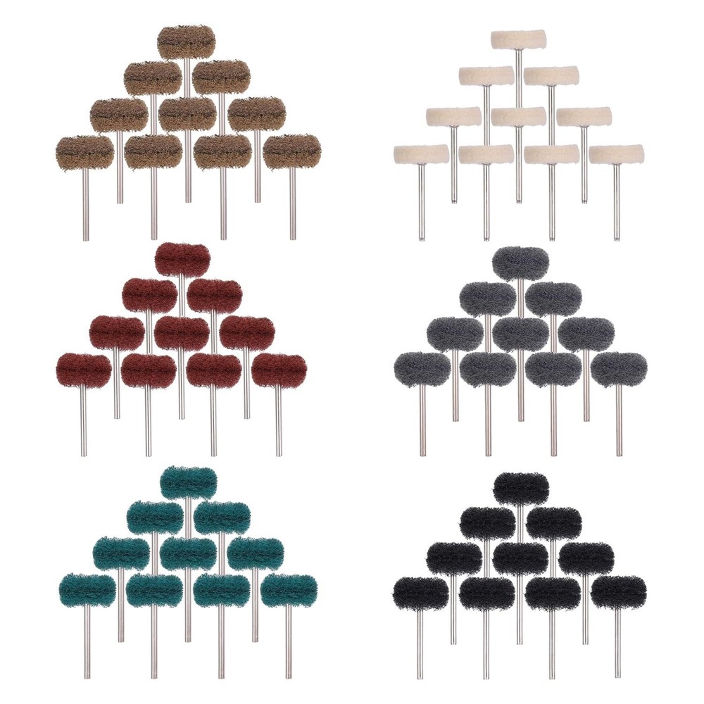 Ceramic Buffing Polishing Wheels - 1" Diameter, 60 Pack for Rotary Tools