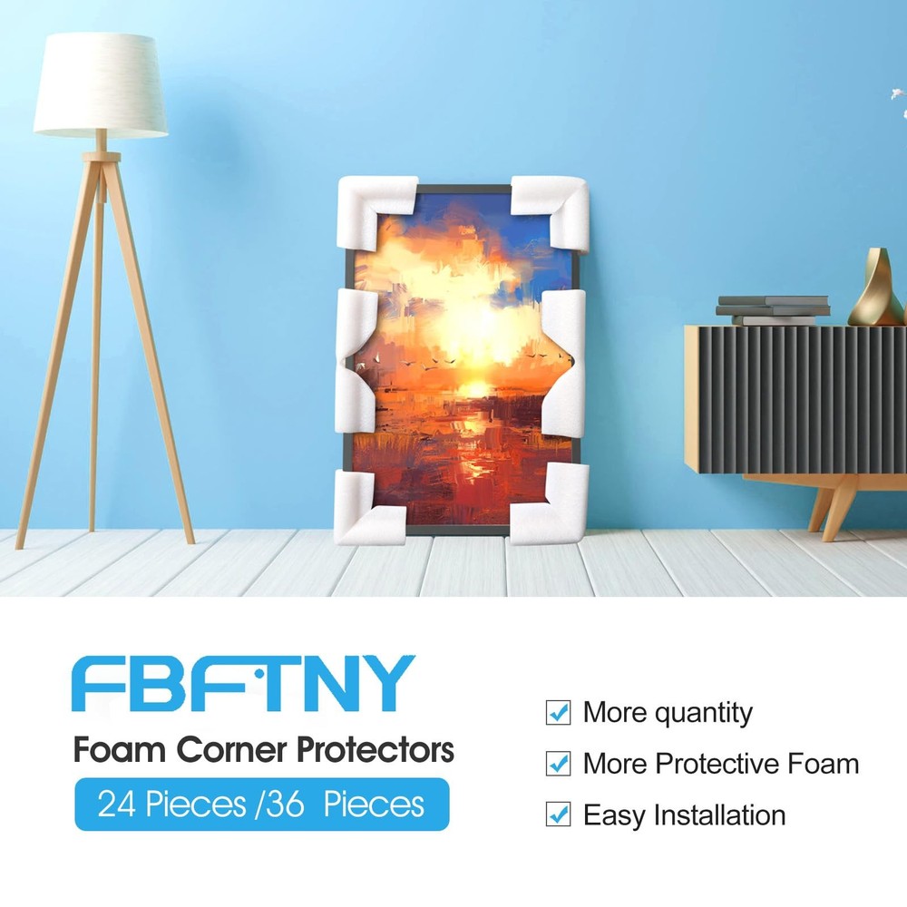36 PCS Foam Corner Protectors, Thickened Moving Packing Picture Mirror Frame