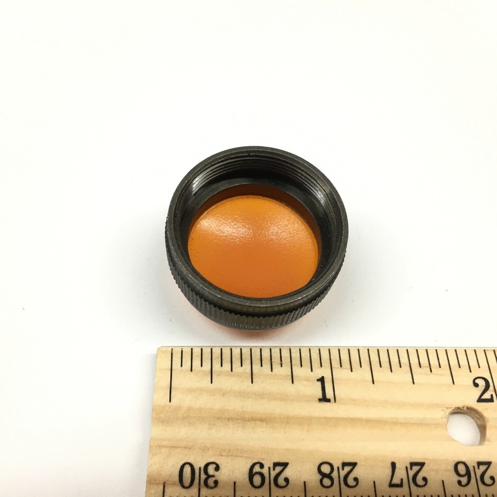 1" Screw On Lens Light Indicator Panel Mount / Dialco? Amber Orange