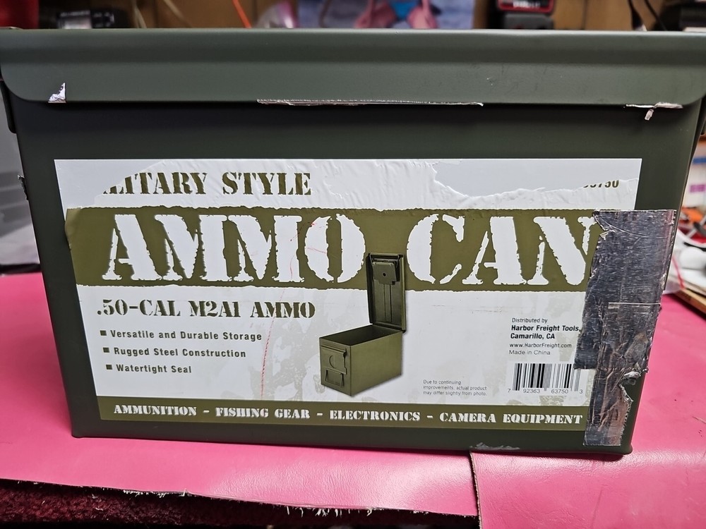 1 /Harbor freight  tools   .50 cal,  M2A1  ammo box